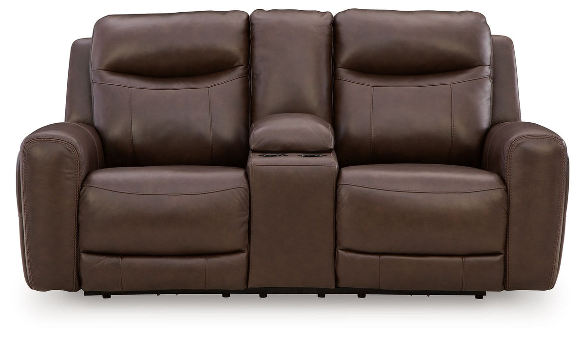 Gravier - Power Reclining Loveseat With Console / Adjustable Headrest - Cordova Benchcraft®