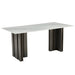 Rectangular Dining Table - Gray / White Home Essentials