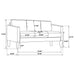 Weld 3 Piece Upholstered Track Arm Sofa Set - Black Furniture Max