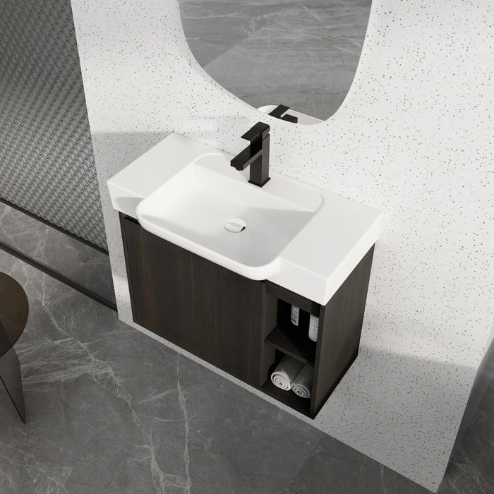 Wall Mounted Bathroom Vanity With Sink, Soft Close Door Home Essentials