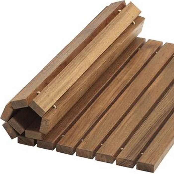 2' X 3' Designer Roll Up Genuine Mat - Teak