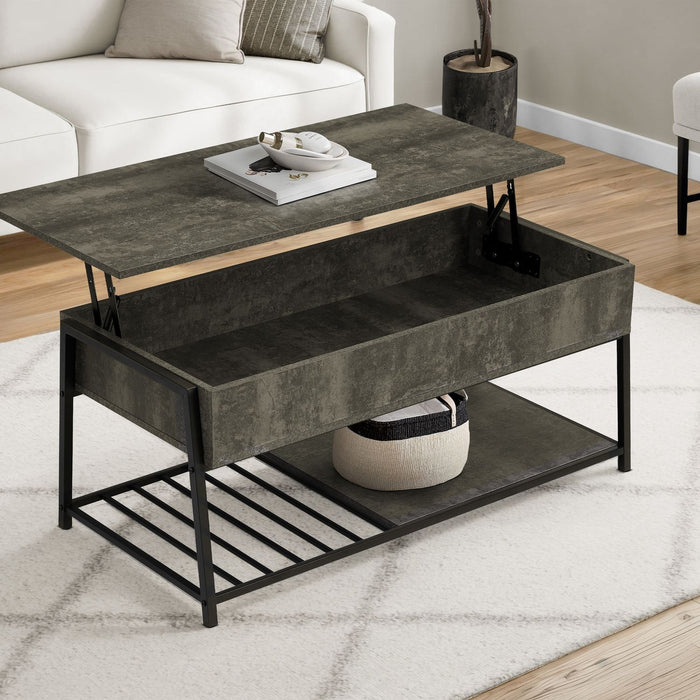 Contemporary Coffee Table, Lift Top, Rectangular 8th Street