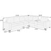 Modern Style L-Shape Sectional Set, USB Ports, Cup Holder Home Essentials