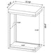 Snack Table With Industrial Base Furniture Max
