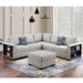 Contemporary Sectional Sofa 4 Piece Set With Built In Shelves L - Shaped Design Home Essentials