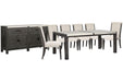 Plum Creek - 8 Piece Rectangular Dining Table Set Magnussen Furniture