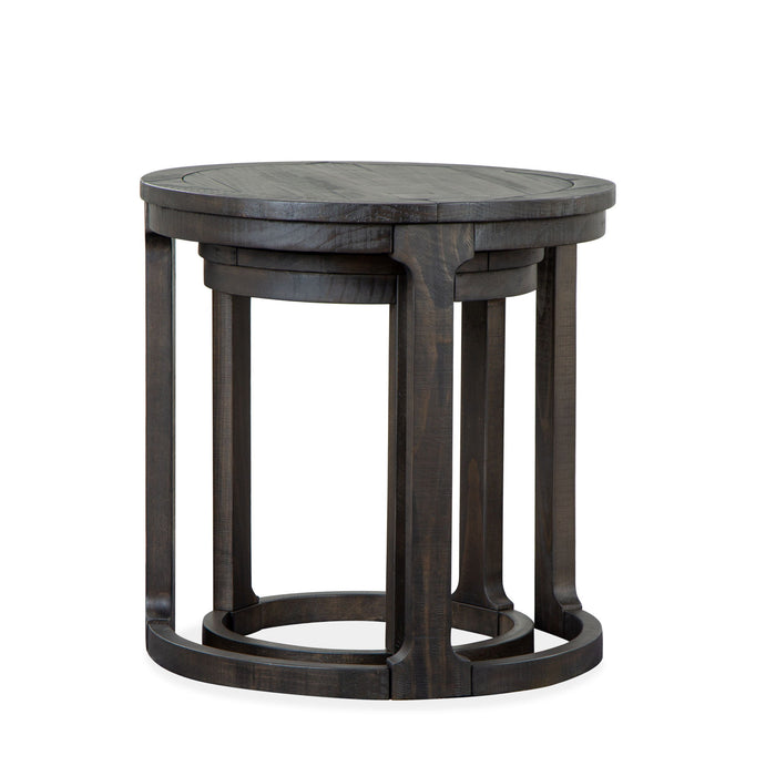 Boswell - Round Nesting End Table - Peppercorn Magnussen Furniture
