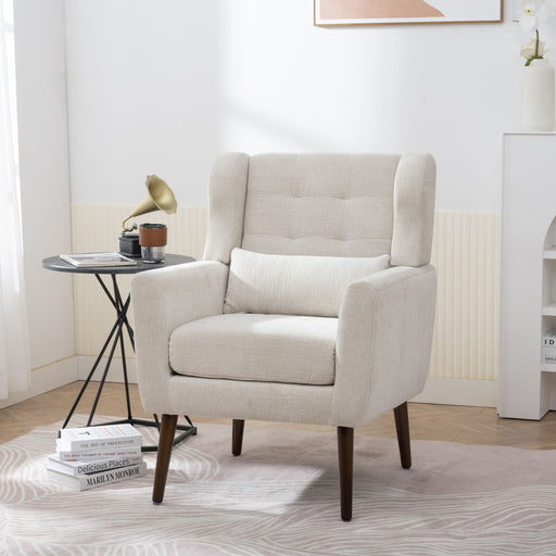 Modern Accent Chair Upholstered Foam Filled Living Room Chairs Comfy Reading Chair Mid-Century Modern Chair With Fabric Lounge Arm Chairs Armchair For Living Room Bedroom Home Essentials
