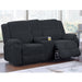 Motion Loveseat Recliner With Console Soft Seat Upholstered For Living Room - Black Home Essentials