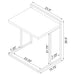 Rectangular Top Snack Table - White Furniture Max
