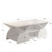 Geometric Engineered Coffee Table With Rounded Corners With Open Shelves Home Essentials