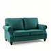 Loveseat Sofa With Nailhead Detail & Turned Legs, 2 Seater Upholstered Couch US Pride