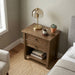 Warm Shaker - Bedside Table With 2 Drawers - Brown Simpli-Home