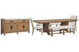 Plum Creek - Trestle Dining Table Set Magnussen Furniture