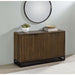 Thurston - 4 Door Accent Cabinet Carved Doors - Dark Brown Furniture Max