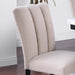 Upholstered Dining Chairs With Channel Tufting (Set of 2) - Black / Black / Neutral / Neutral Home Essentials
