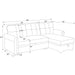 Upholstered Sleeper Sofa With Reversible Storage Chaise Home Essentials