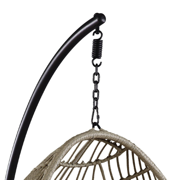 Vasant - Hanging Chair - Fabric & Wicker ACME