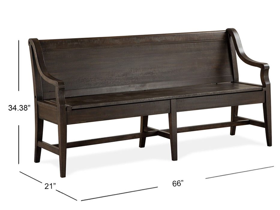 Westley Falls - Bench With Back - Graphite Magnussen Furniture