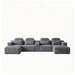 U-Shaped Sectional Sofa With Chaise Lounge And Cup Holders Home Essentials