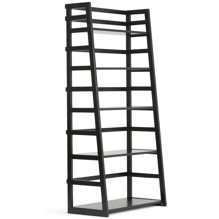 Acadian - Ladder Shelf Bookcase - Black