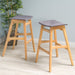 Modern Bar Stool Set With Upholstered Seating Noble House