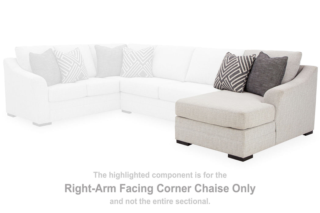 Koralynn - Raf Corner Chaise - Stone Benchcraft®