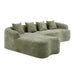 Modular L-Shape Sectional Sofa With Curved Chaise Home Essentials