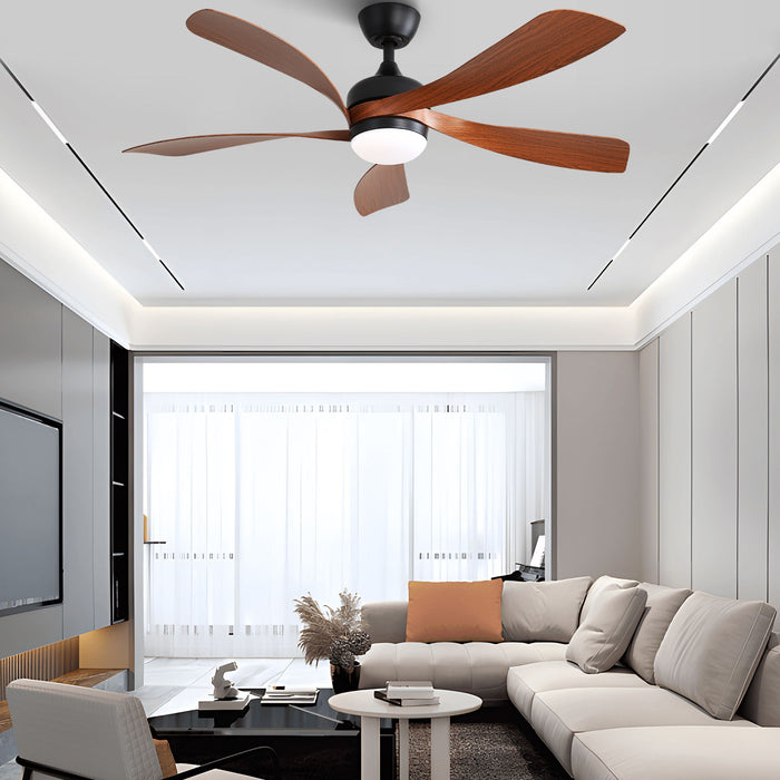 52" Ceiling Fan With 3 Color Dimmable LED Light, 5 Blades, Remote Control, Reversible DC Motor Daily Nest