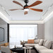 52" Indoor Ceiling Fan With 3 Color Dimmable LED Light Blades, Reversible DC Motor, Remote Control Daily Nest