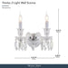Michael Amini Lighting - Treviso 2-Light Traditional Crystal Wall Sconce - Clear Michael Amini