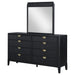 Ennis - 8 Drawer Dresser With Mirror - Black Furniture Max