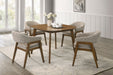 Miller - 5 Piece Set (39" Square Dining Table With 4 Arm Chairs) - Walnut / Gray New Classic
