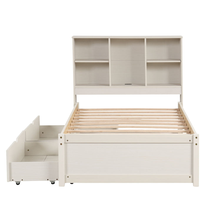 Bed Frame With Built In USB Port And 2 Drawers Home Essentials