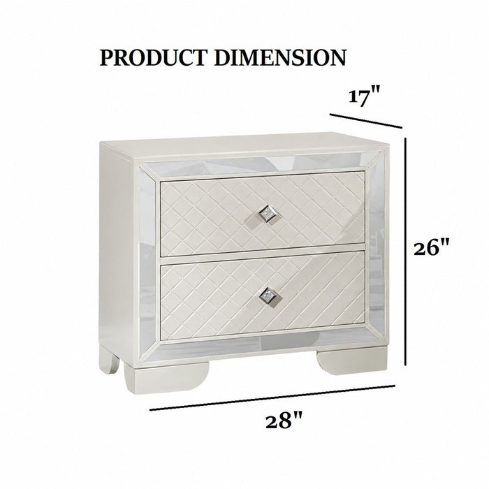 3 Piece Bedroom Set, Bed With LED Lights And 2 Nightstands Home Essentials