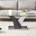 Artistic Rectangular Coffee Table With Tempered Glass Countertop Home Essentials