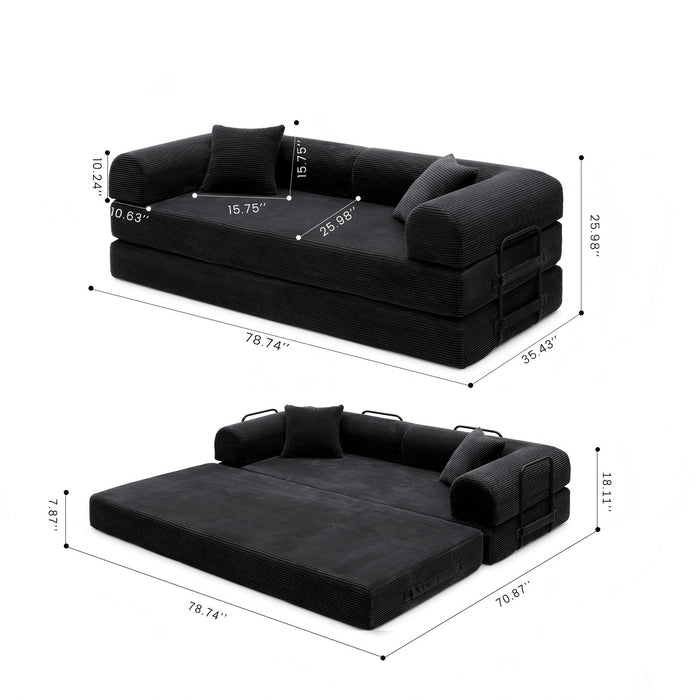 Convertible Foldable Floor Sofa Bed For Living Room Home Essentials