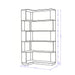 L-Shaped Corner Bookshelf 90Cm Extended Size 5 Tier Freestanding Display Shelf With Anti Tip Safety Features - Light Gray Home Essentials