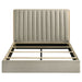 Merritt - Queen Bookcase Storage Bed With Tufted Headboard - Light Oak / Light Tan Furniture Max