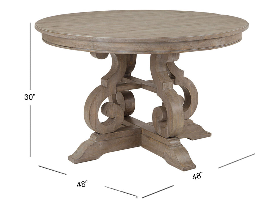 Tinley Park - 48" Round Dining Table - Dove Tail Gray Magnussen Furniture