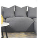 Amherst - Armless Chair With Accent Pillow - Gray Furniture Max