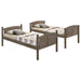 Shasta - Twin Over Twin Bunk Bed With 2 Twin Mattresses - Brown Furniture Max