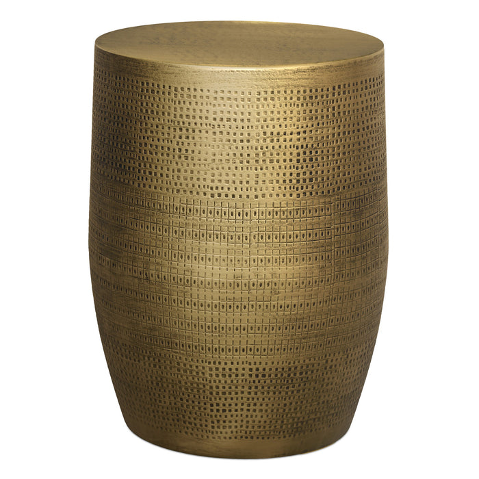 Johnsen - Morse Pattern Accent Table - Antique Brass Simpli-Home