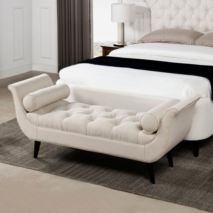 Alma - Tufted Flared Arm Entryway Bench