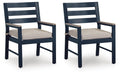 East Beach - Arm Chair With Cushion (Set of 2) - Blue Signature Design by Ashley®