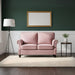 Loveseat Sofa With Nailhead Detail & Turned Legs, 2 Seater Upholstered Couch US Pride