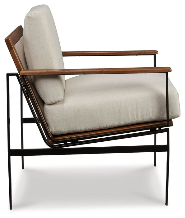 Tilden - Accent Chair - Ivory / Brown Signature Design by Ashley®