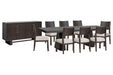 Tauren - 10 Piece Extendable Double Pedestal Dining Table Set Magnussen Furniture