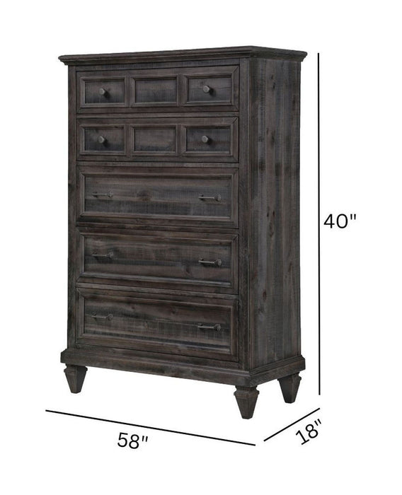 Calistoga - 5 Drawer Chest - Weathered Charcoal Magnussen Furniture