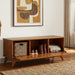 Draper - Flip Down Storage Bench - Teak Simpli-Home